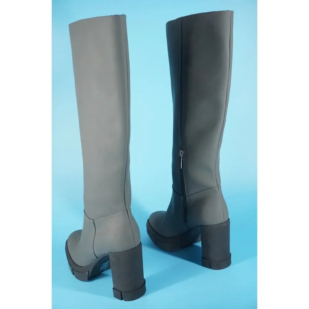 Aquatalia Indi Heeled Knee High Suede Boots Size 9 New Mid Heel $625